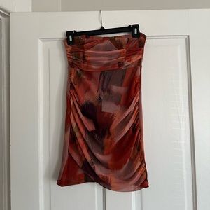 Pretty Little Thing Multicolored Strapless Mini Dress